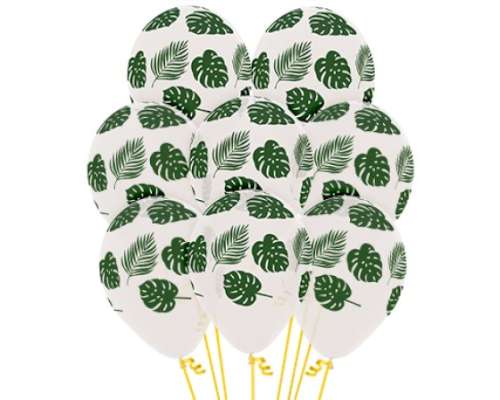 Tropical Leaves Balloons - Click Image to Close
